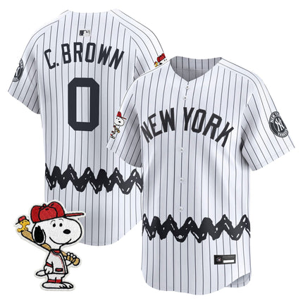 Men's Yankees x Peanuts Vapor Premier Limited Jersey - Stitched