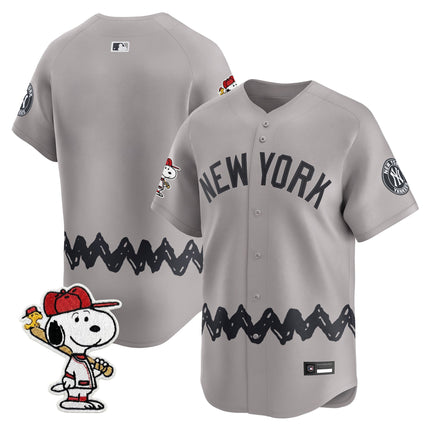 Men's Yankees x Peanuts Vapor Premier Limited Jersey - Stitched