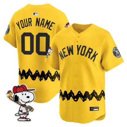Yankees x Peanuts Vapor Premier Limited Custom Jersey - Stitched