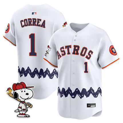 Men's Houston Astros x Peanuts Vapor Premier Limited Jersey - Stitched