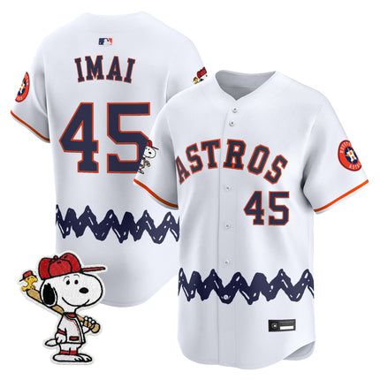 Men's Houston Astros x Peanuts Vapor Premier Limited Jersey - Stitched