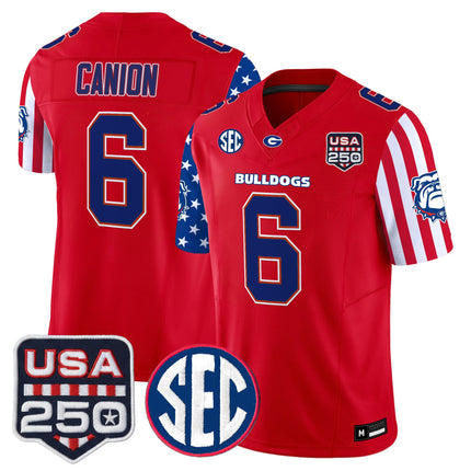 Men's Georgia Bulldogs "America 250 Edition" Vapor Limited Jersey - All Stitched