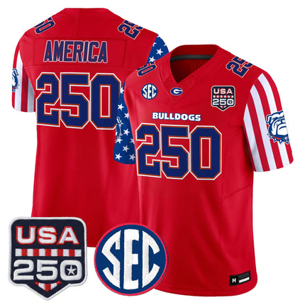 Men's Georgia Bulldogs "America 250 Edition" Vapor Limited Jersey - All Stitched
