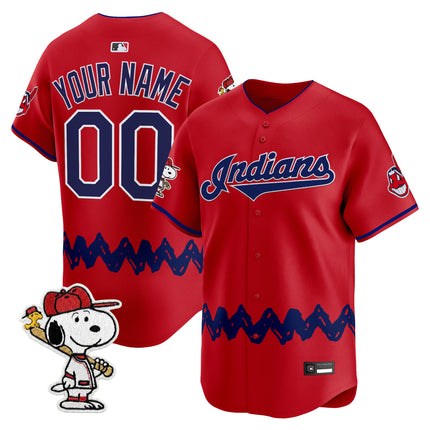 Cleveland Indians x Peanuts Vapor Premier Limited Custom Jersey - Stitched