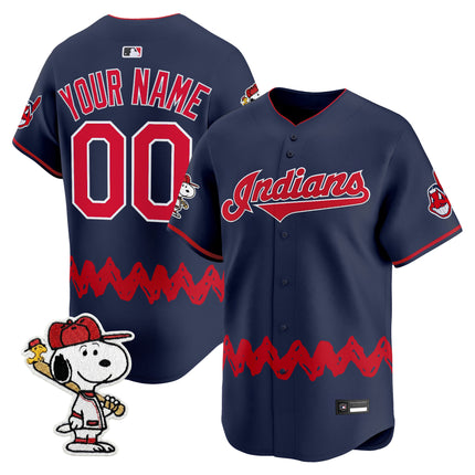 Cleveland Indians x Peanuts Vapor Premier Limited Custom Jersey - Stitched