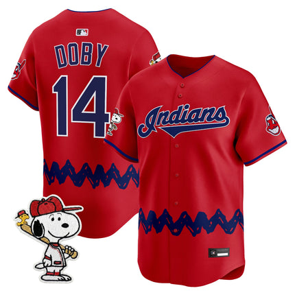 Men's Cleveland Indians x Peanuts Vapor Premier Limited Jersey - Stitched