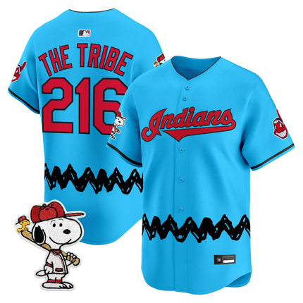 Men's Cleveland Indians x Peanuts Vapor Premier Limited Jersey - Stitched