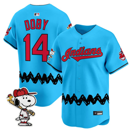 Men's Cleveland Indians x Peanuts Vapor Premier Limited Jersey - Stitched