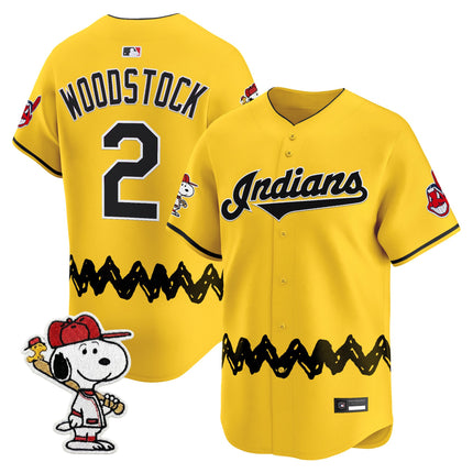 Men's Cleveland Indians x Peanuts Vapor Premier Limited Jersey - Stitched