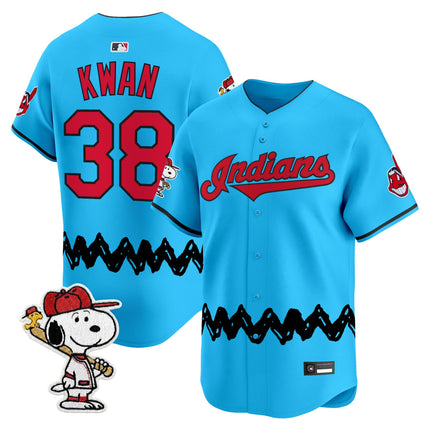Men's Cleveland Indians x Peanuts Vapor Premier Limited Jersey - Stitched