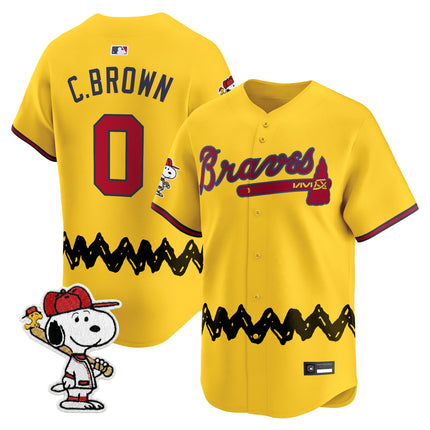 Men's Atlanta Braves x Peanuts Vapor Premier Limited Jersey - Stitched