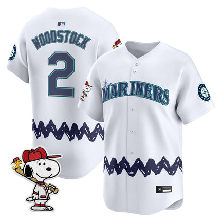 Men's Seattle Mariners x Peanuts Vapor Premier Limited Jersey - Stitched