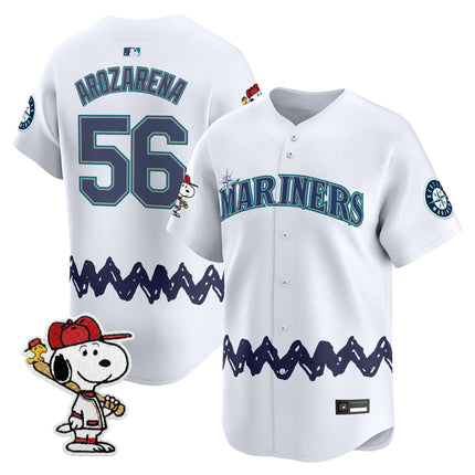 Men's Seattle Mariners x Peanuts Vapor Premier Limited Jersey - Stitched