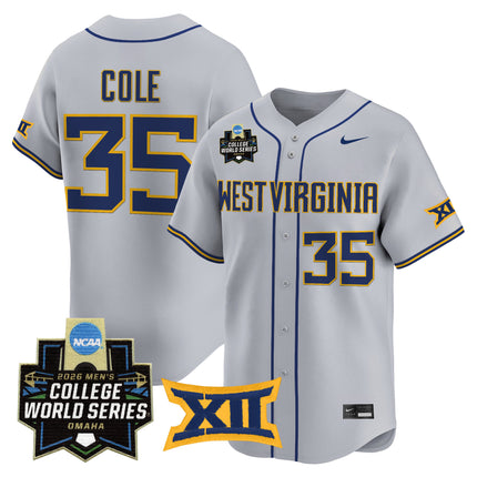 Men's West Virginia Mountaineers 2026 World Series Patch Vapor Premier Limited Jersey - All Stitched