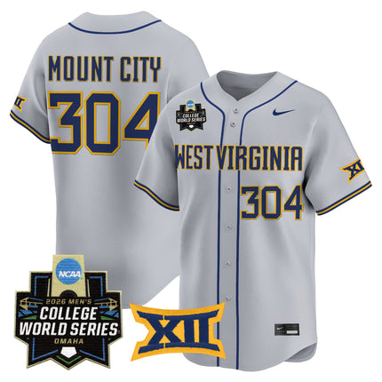 Men's West Virginia Mountaineers 2026 World Series Patch Vapor Premier Limited Jersey - All Stitched
