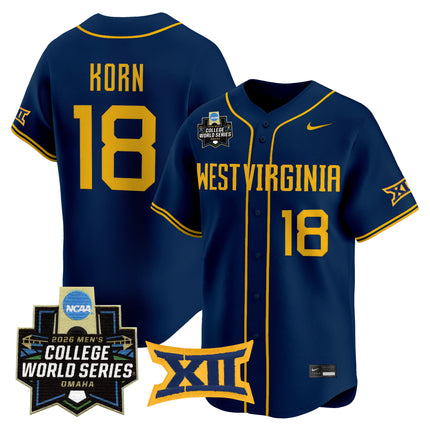 Men's West Virginia Mountaineers 2026 World Series Patch Vapor Premier Limited Jersey - All Stitched