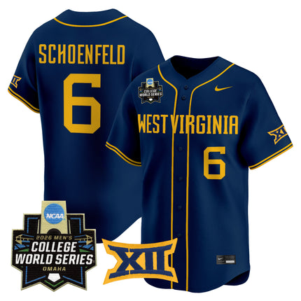Men's West Virginia Mountaineers 2026 World Series Patch Vapor Premier Limited Jersey - All Stitched