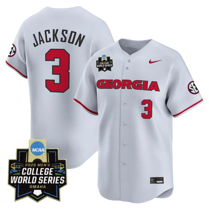 Men's Georgia Bulldogs Baseball 2026 World Series Vapor Premier Limited Jersey - All Stitched