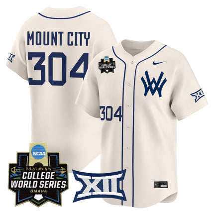 Men's West Virginia Mountaineers 2026 World Series Patch Vapor Premier Limited Jersey - All Stitched