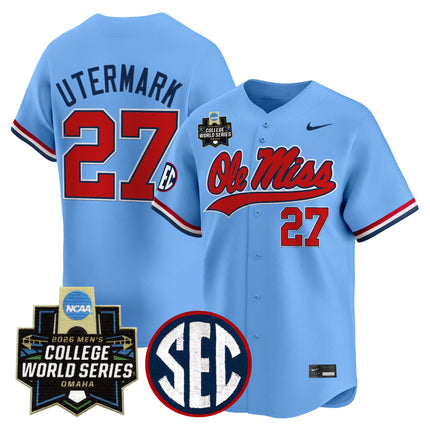 Men's Ole Miss Rebels 2026 World Series Vapor Premier Limited Jersey - All Stitched