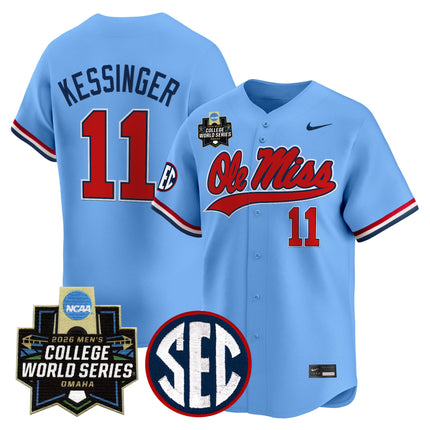 Men's Ole Miss Rebels 2026 World Series Vapor Premier Limited Jersey - All Stitched