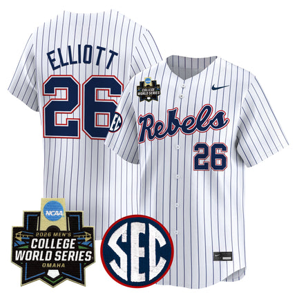 Men's Ole Miss Rebels 2026 World Series Vapor Premier Limited Jersey - All Stitched