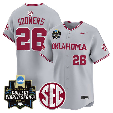 Men's Oklahoma Sooners 2026 World Series Vapor Premier Limited Jersey - All Stitched