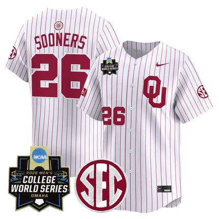 Men's Oklahoma Sooners 2026 World Series Vapor Premier Limited Jersey - All Stitched