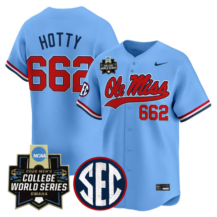 Men's Ole Miss Rebels 2026 World Series Vapor Premier Limited Jersey - All Stitched