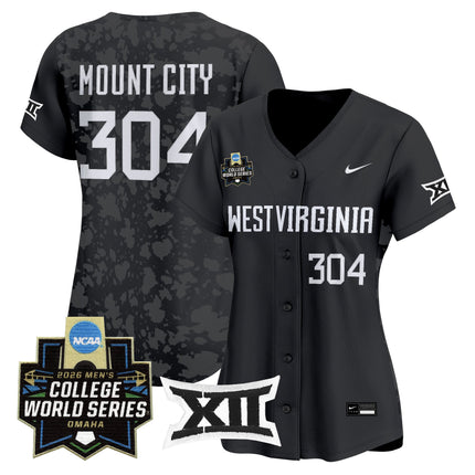 Women's West Virginia Mountaineers 2026 World Series Patch Vapor Premier Limited Jersey - All Stitched
