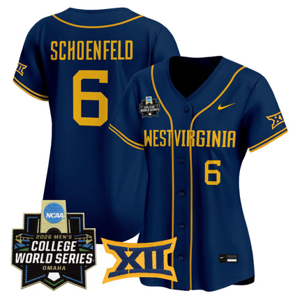 Women's West Virginia Mountaineers 2026 World Series Patch Vapor Premier Limited Jersey - All Stitched