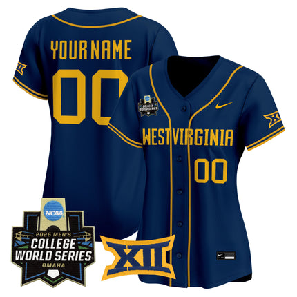 West Virginia Mountaineers 2026 World Series Patch Vapor Premier Limited Custom Jersey - All Stitched