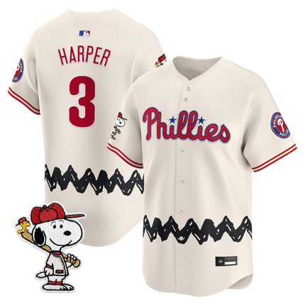 Men's Philadelphia Phillies x Peanuts Vapor Premier Limited Jersey - Stitched