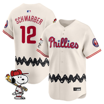Men's Philadelphia Phillies x Peanuts Vapor Premier Limited Jersey - Stitched