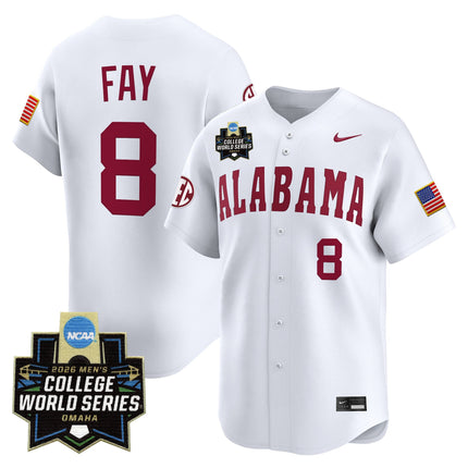 Men's Alabama Crimson Tide 2026 World Series Vapor Premier Limited Jersey - All Stitched