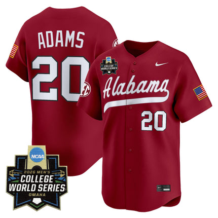Men's Alabama Crimson Tide 2026 World Series Vapor Premier Limited Jersey - All Stitched