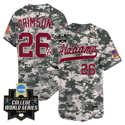 Men's Alabama Crimson Tide 2026 World Series Vapor Premier Limited Jersey - All Stitched