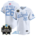 White Pinstripe / #26 Tar Heels / S
