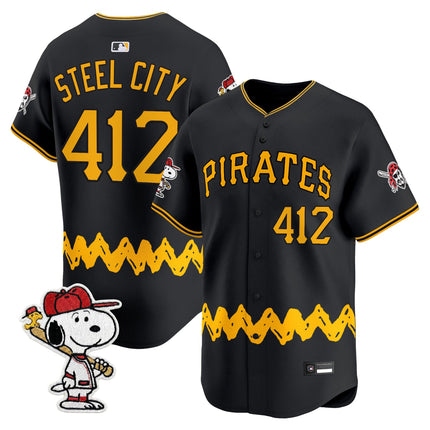 Men's Pittsburgh Pirates x Peanuts Vapor Premier Limited Jersey - Stitched