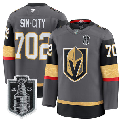 Men's Vegas Golden Knights 2026 Stanley Cup Patch Premium Jersey - All Stitched