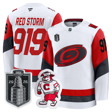 Men's Carolina Hurricanes 2026 Stanley Cup Patch Premium Jersey - All Stitched