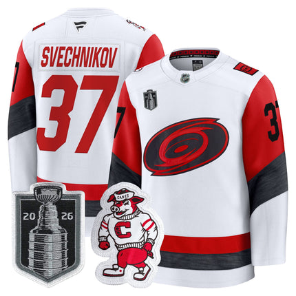 Men's Carolina Hurricanes 2026 Stanley Cup Patch Premium Jersey - All Stitched