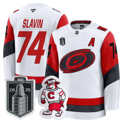 Men's Carolina Hurricanes 2026 Stanley Cup Patch Premium Jersey - All Stitched