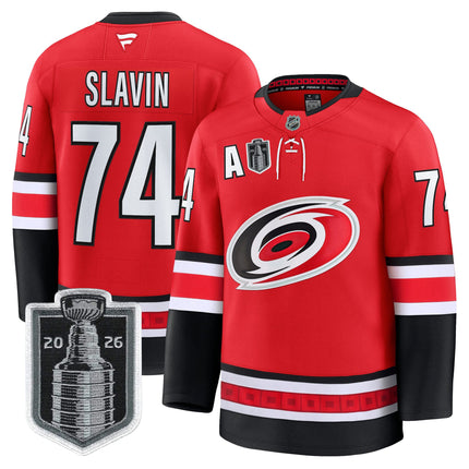 Men's Carolina Hurricanes 2026 Stanley Cup Patch Premium Jersey - All Stitched