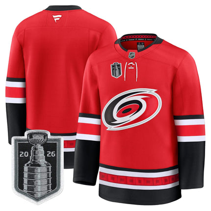 Men's Carolina Hurricanes 2026 Stanley Cup Patch Premium Jersey - All Stitched
