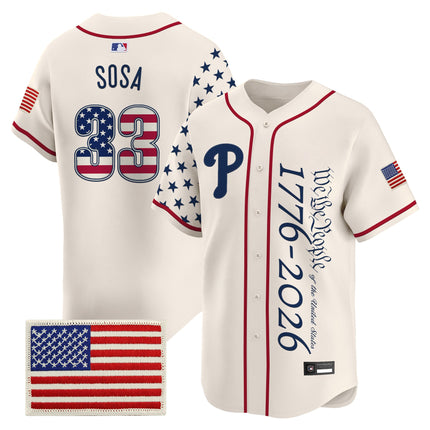 Men's Philadelphia Phillies "America 250 Edition" Vapor Premier Limited Jersey V2 - Stitched