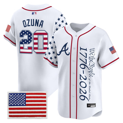 Men's Atlanta Braves "America 250 Edition" Vapor Premier Limited Jersey V2 - Stitched