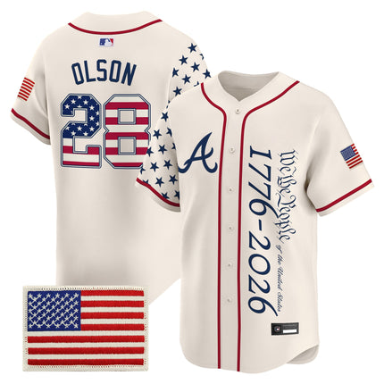 Men's Atlanta Braves "America 250 Edition" Vapor Premier Limited Jersey V2 - Stitched