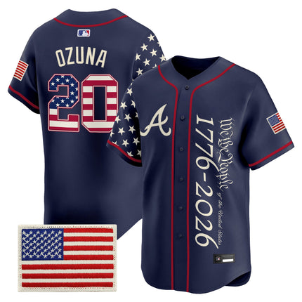Men's Atlanta Braves "America 250 Edition" Vapor Premier Limited Jersey V2 - Stitched