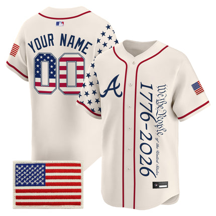 Atlanta Braves "America 250 Edition" Vapor Premier Limited Custom Jersey V2 - Stitched